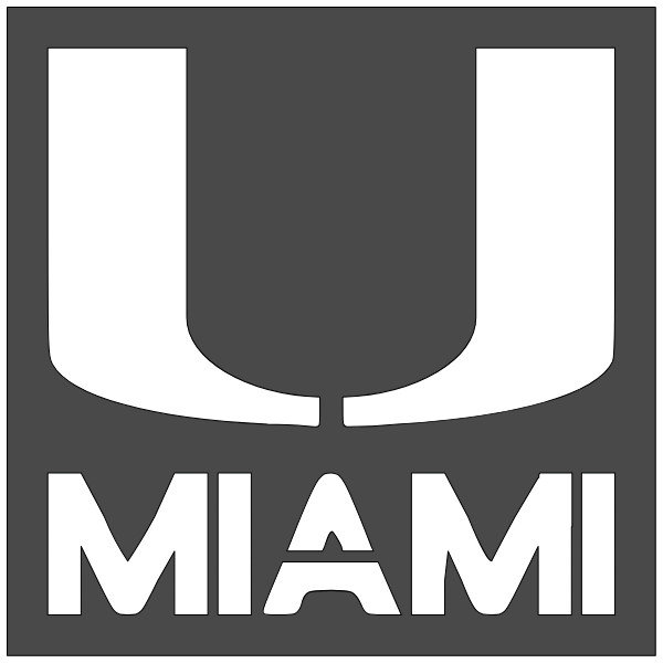 6"x6" Clear Plastic Stencil - Sports Miami (SR374)*****