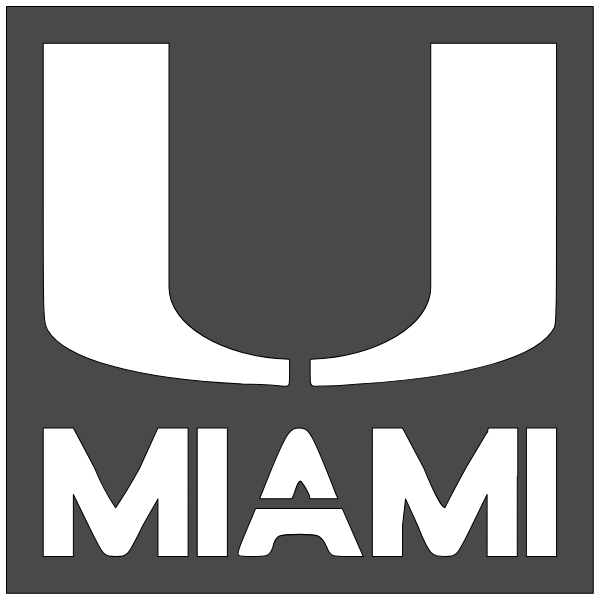 6"x6" Clear Plastic Stencil - Sports Miami (SR374)