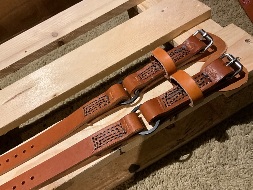 Leather Bottom Gaff Straps, Arborist, Lineman -Heavy Duty extra thick leather