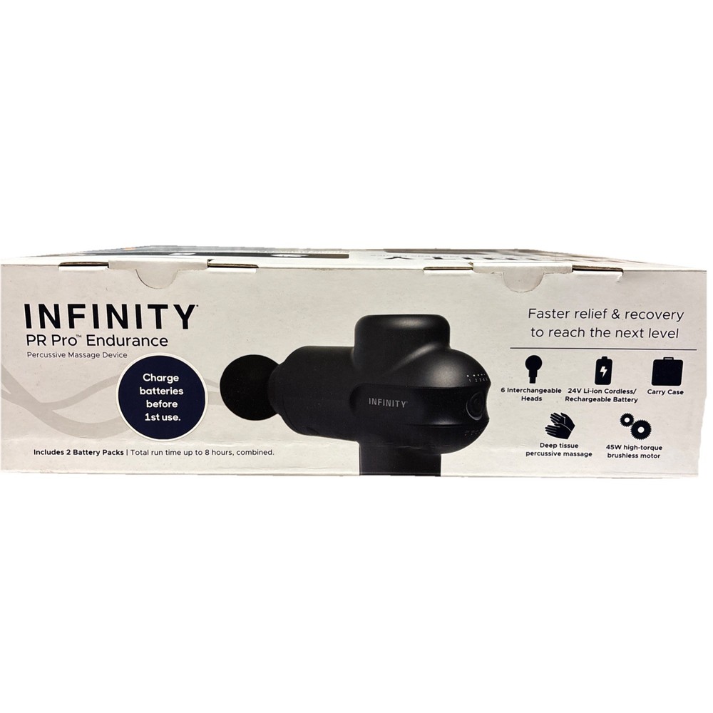 NIB Infinity PR Pro Endurance Percussion Massage Device (Black)