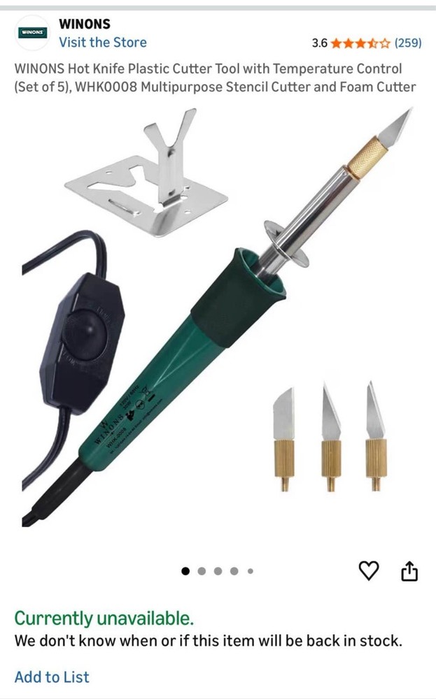 WINONS Hot Knife Cutting Tool Set