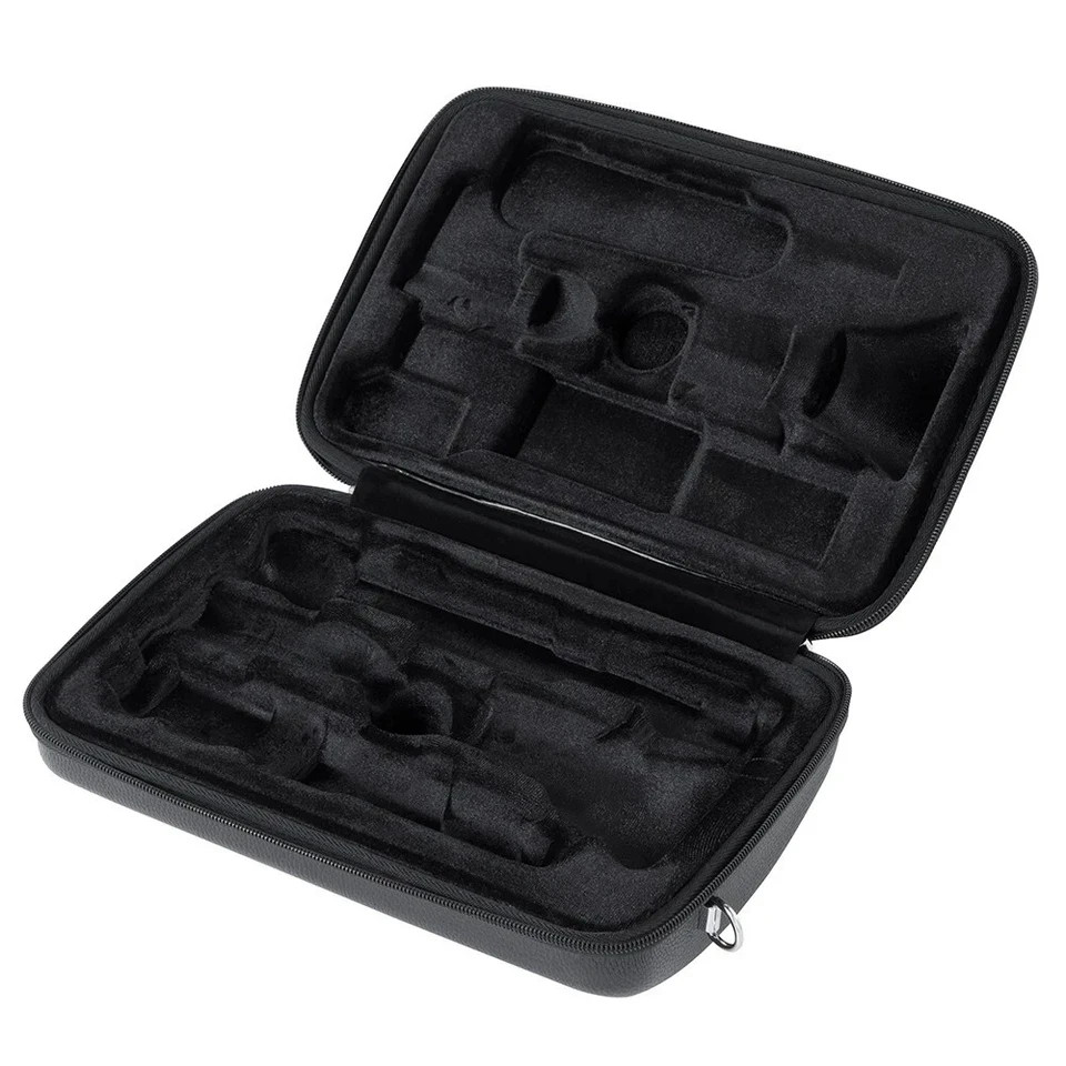 Black Leather Mini Clarinet leather bag Storage box Shockproof Clarinet case