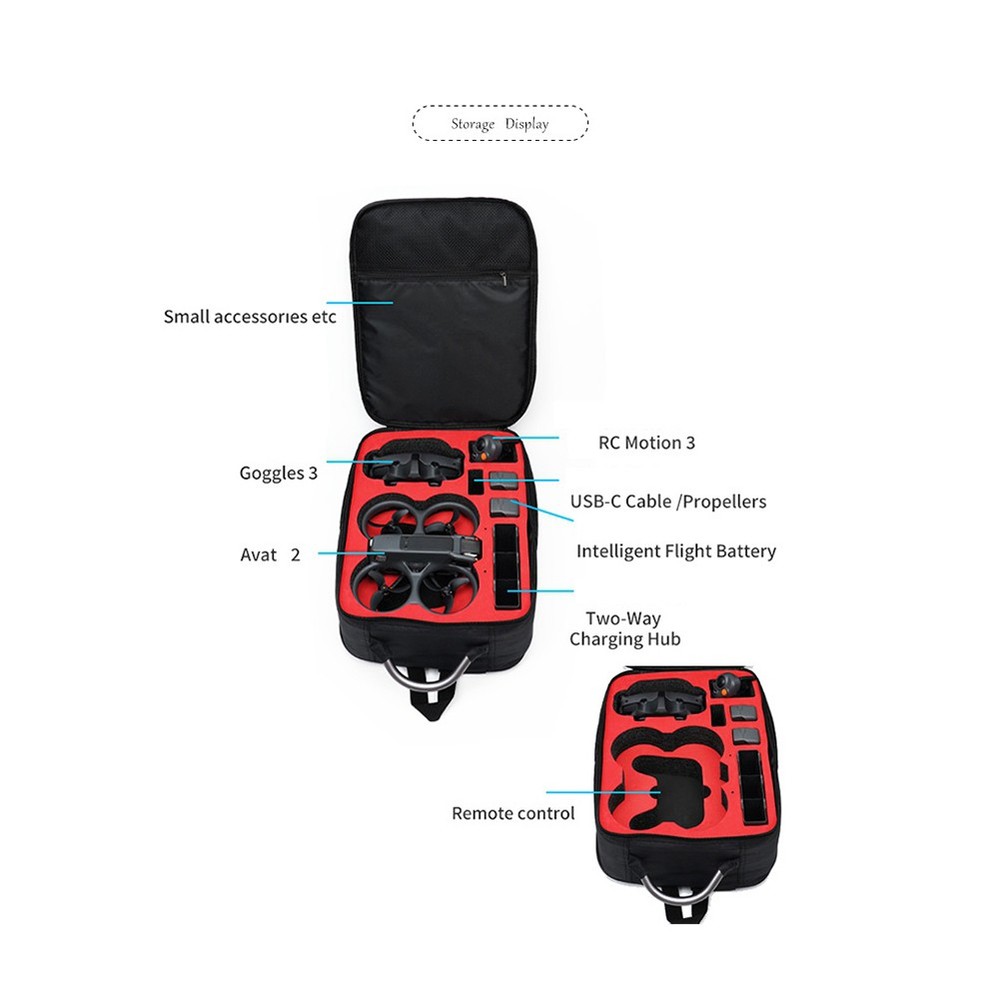 For Avata 2 Backpack UAV Storage Bag for Avata 2 Remote Control7839