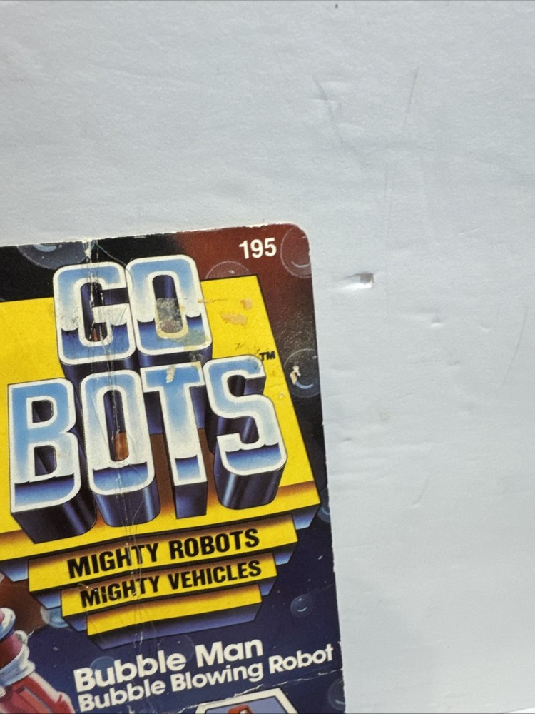 Tootsietoy Gobots bubble pipe Mighty Robot in package 1984