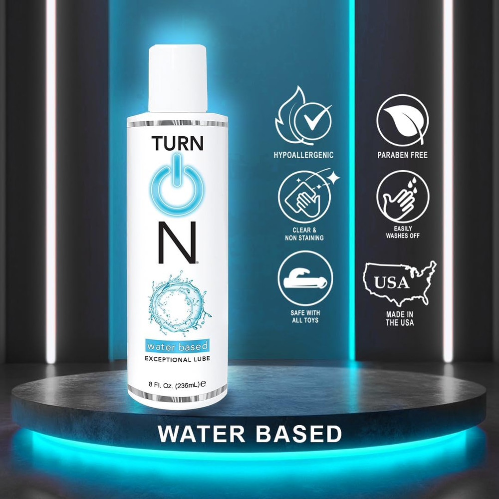 Turn on Water-Based Premium Personal Lubricant | Long Lasting, Ph Balanced, Hypo
