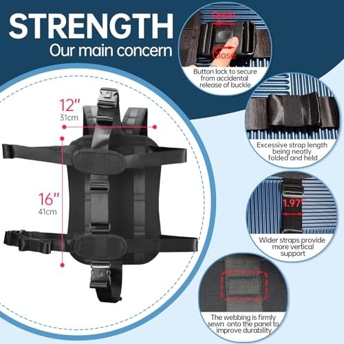 Heavy Duty Backpack Conversion Straps for Hard Shell Case Suitcase Luggage - L