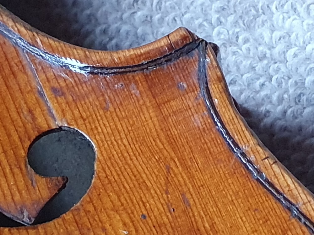 nice, old German 4/4 Violin "Stradivarius" Nicely flamed back!