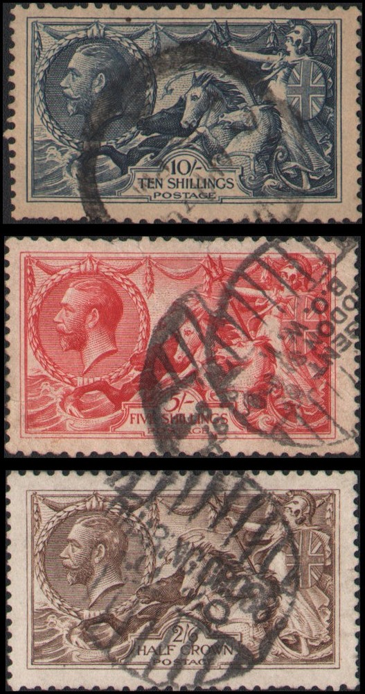 Great Britain #222-224 Used