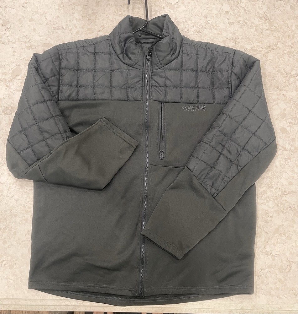 Men’s Magellan Jacket XL Full Zip Outdoors Jacket Gray