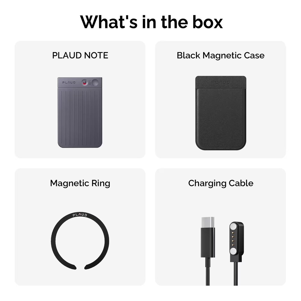 PLAUD - Note Smart AI Voice/Audio Recorder - Silver