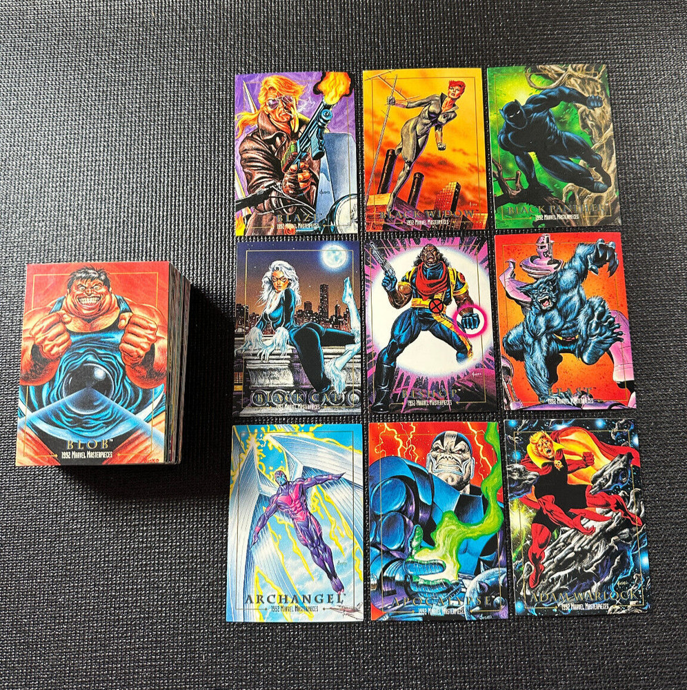 1992 Marvel Masterpieces  - Complete Base Set (100 Cards) - CLEAN!