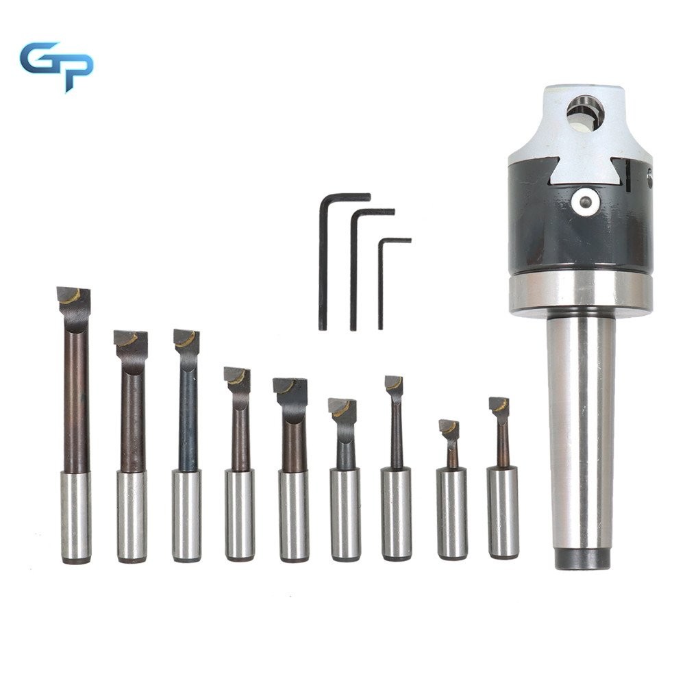 Boring Tool Set Two In Head 3MT Shank & 1/2" Boring Bar Set
