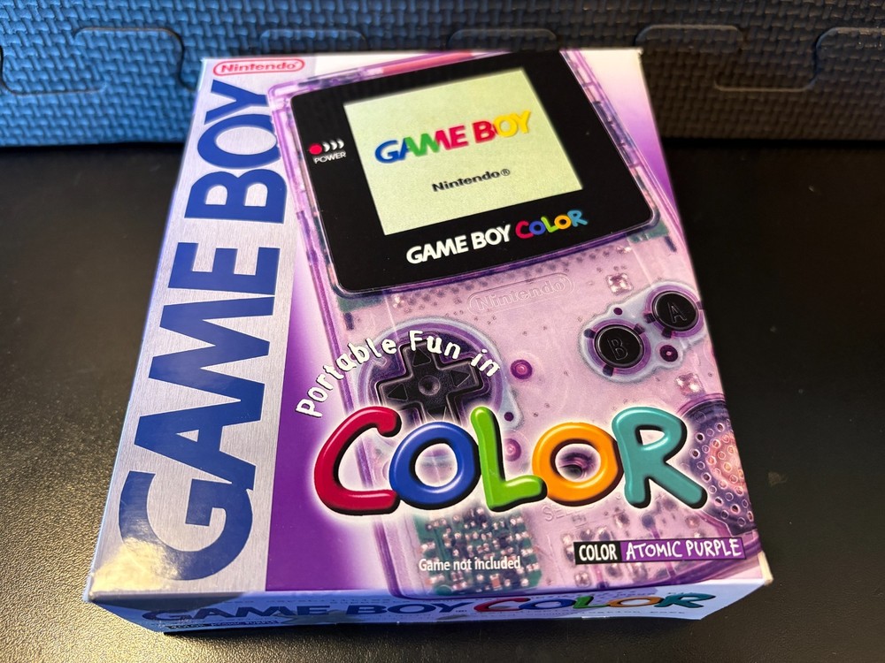 1999 Game Boy Color (Atomic Purple) - Empty custom design display box
