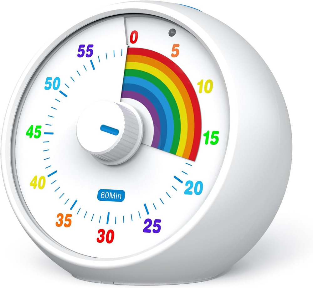 Visual Timer for Kids, 60-Minute Countdown for Classroom Office Kitchen, Desk Ti