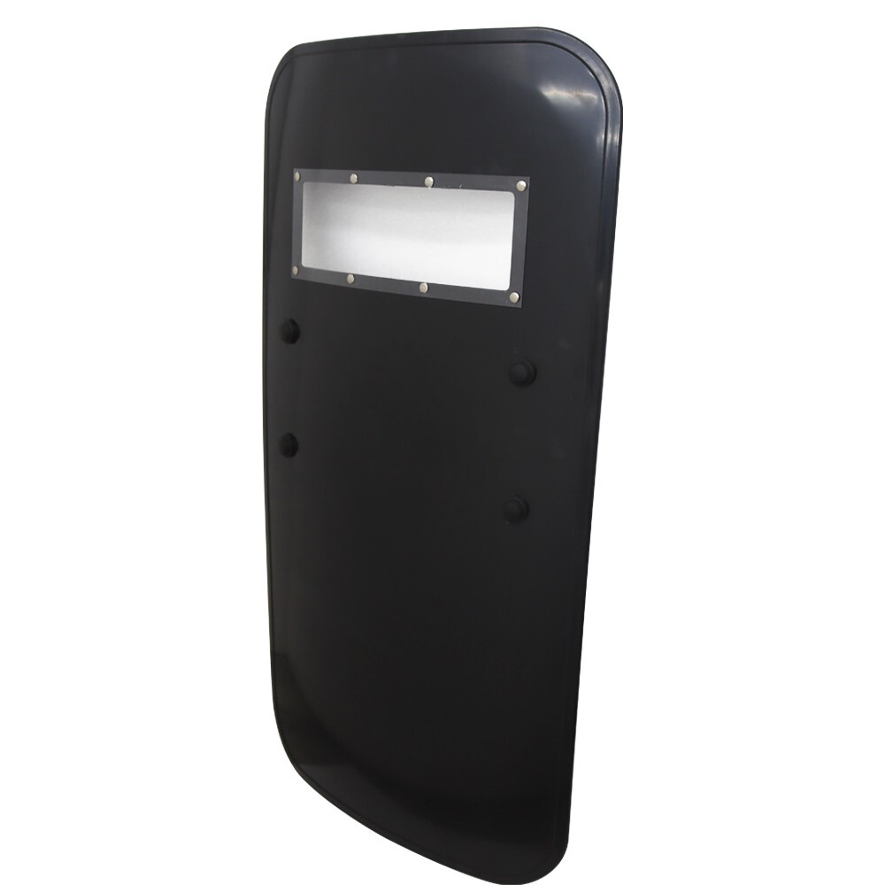 Portable Hand-Held Anti-riot Shield Security Protection Tool Black Lightweight