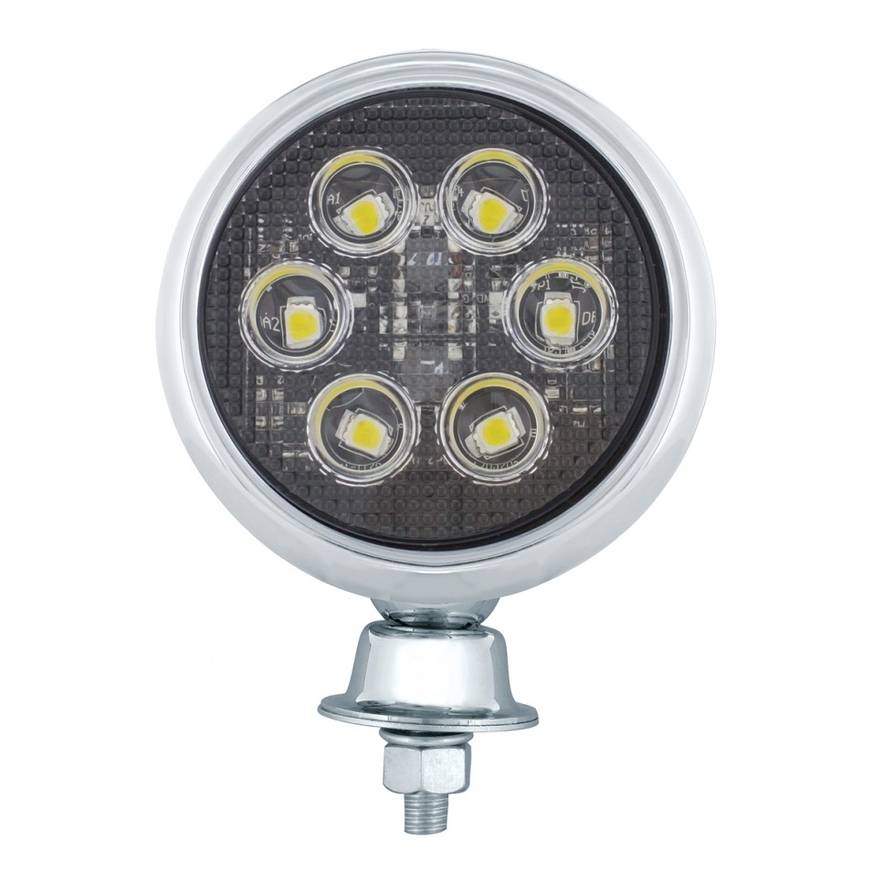 6 High Power 3 Watt LED Teardrop Work Light - Chrome