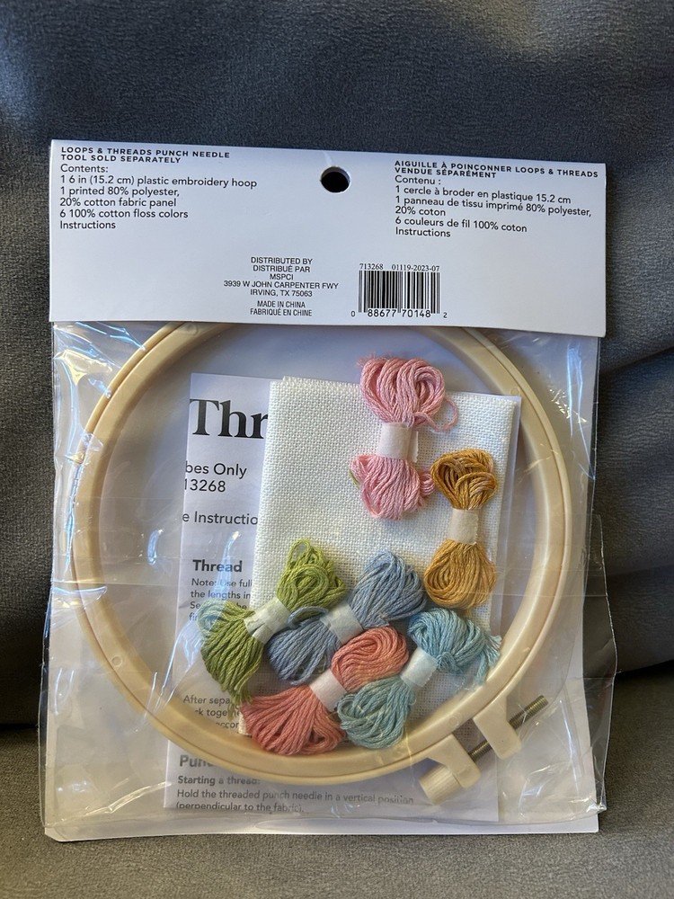 Loops & Threads Punch Needle Kit "Good Vibes Only" Design
