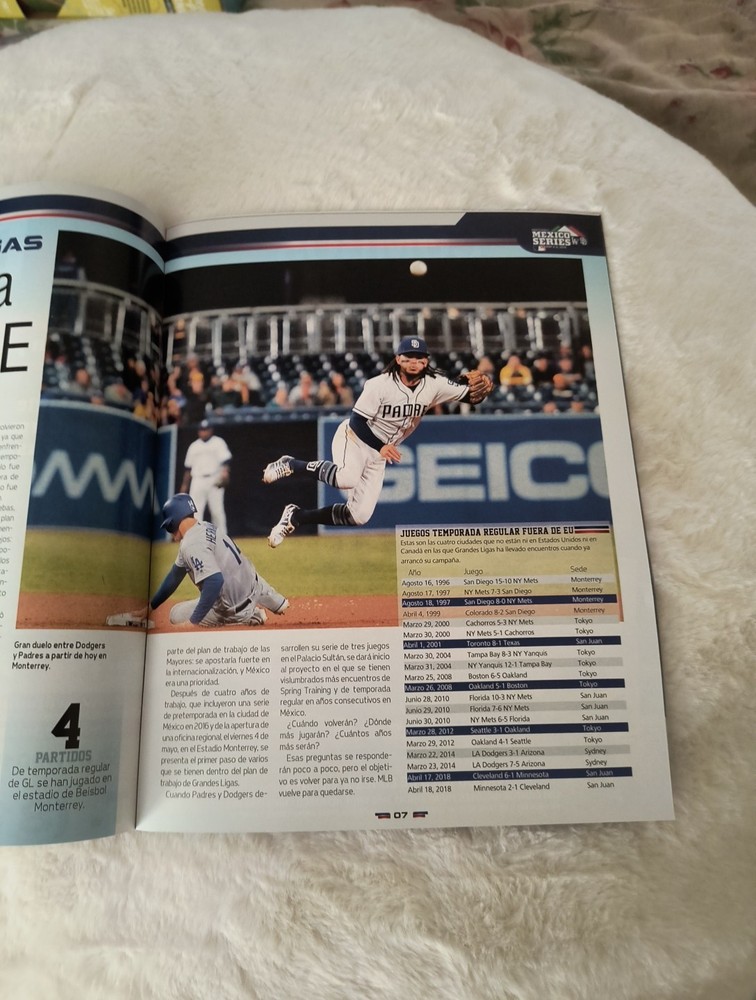 2018 Dodgers/Padres Monterrey Mexico Program