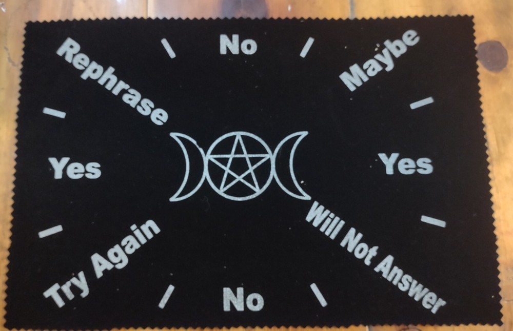 Triple Moon Pendulum Divination Map 8" x 12" New