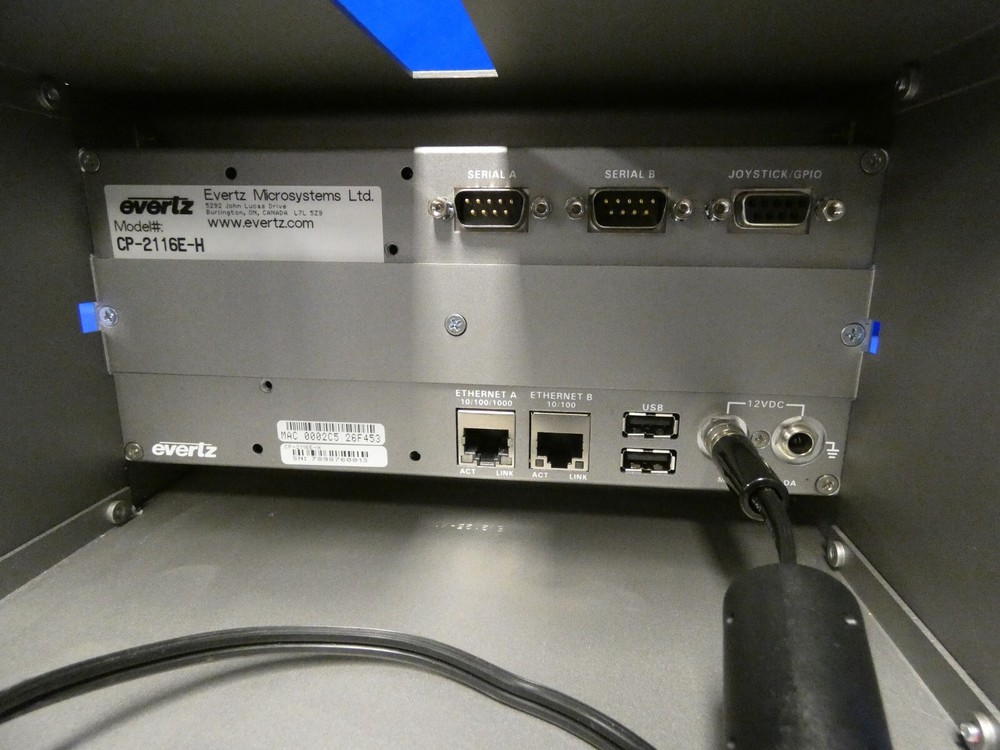 Evertz Quartz CP-2116E-H System Control Panel w/1 Power Supply