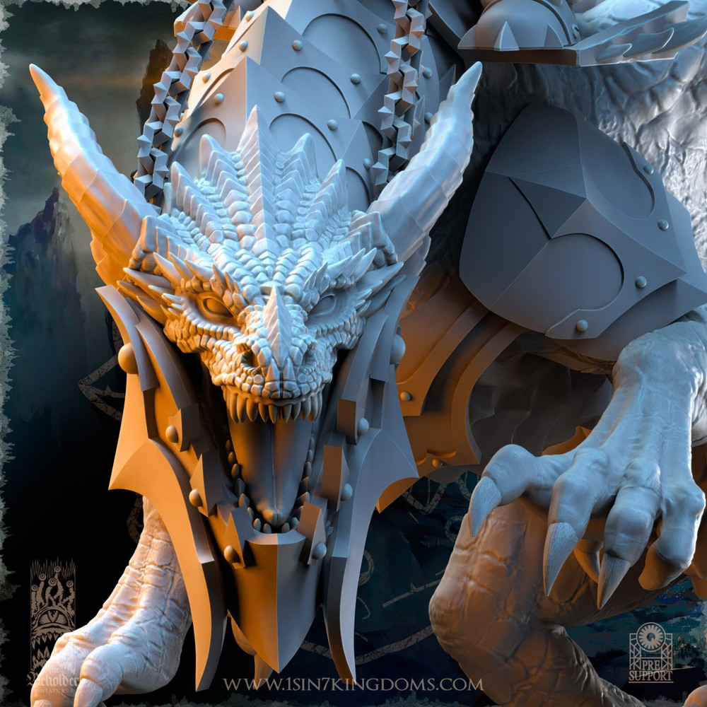 Orc Warboss on Dragon| The Beholder Miniatures |