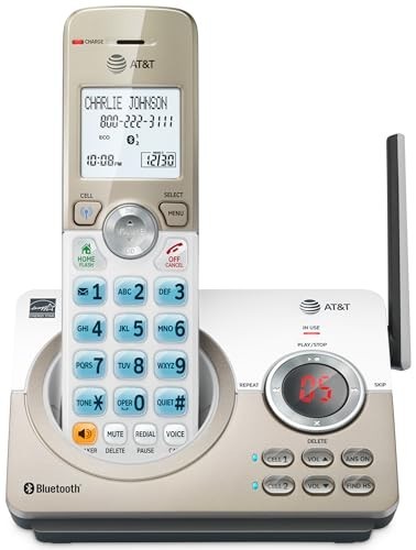 Cordless Phone with Bluetooth, Call Blocking, 1.8" Screen, Big Buttons, Intercom