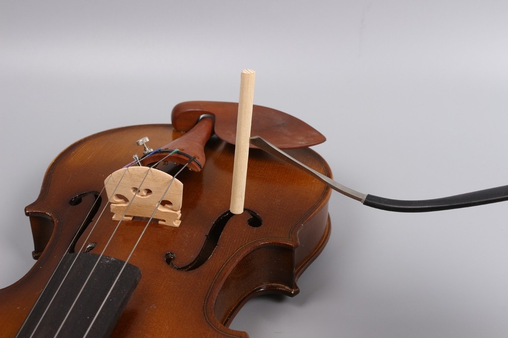 New Violin Viola Tool Sound Post S Setter W/Rubber Grip Protector Luthier Silver