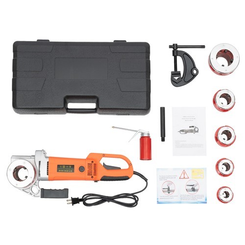Handheld Electric Pipe Threader Threading Machine With 6 Pipe Cutter 1/2" - 2"