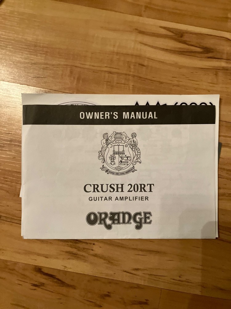Orange Crush 20RT Amplifiers Owners Manual