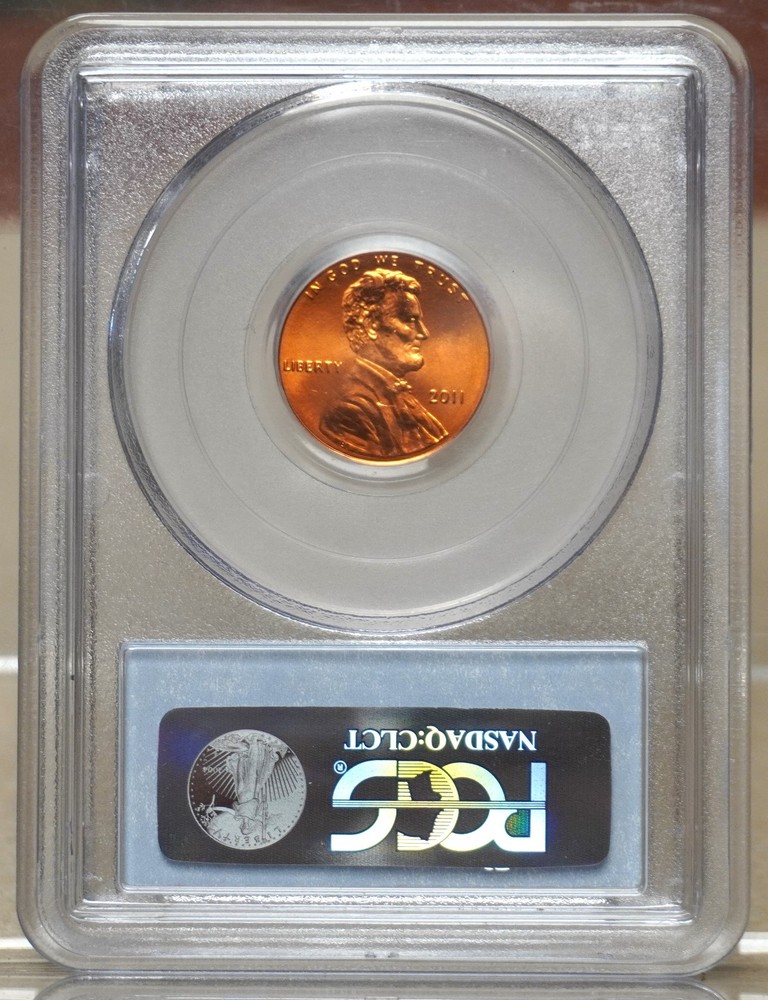 2011 LINCOLN SHIELD CENT PCGS MS67RD 624371