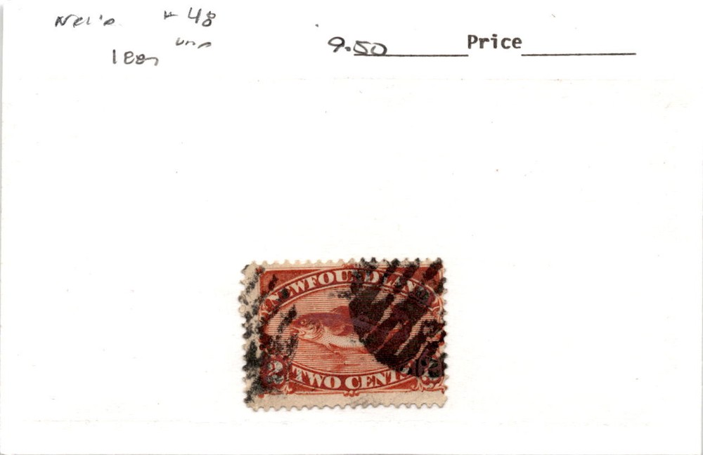 Newfoundland, Postage Stamp, #48 Used, 1887 Codfish (AJ)