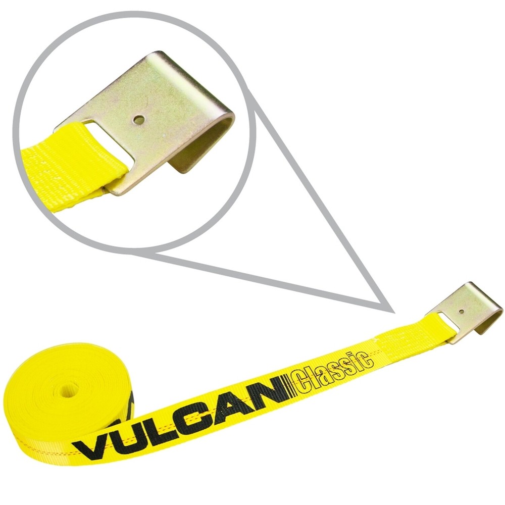 VULCAN Winch Strap - Flat Hook - 2" x 27', 4 Pack - 3300 lbs SWL