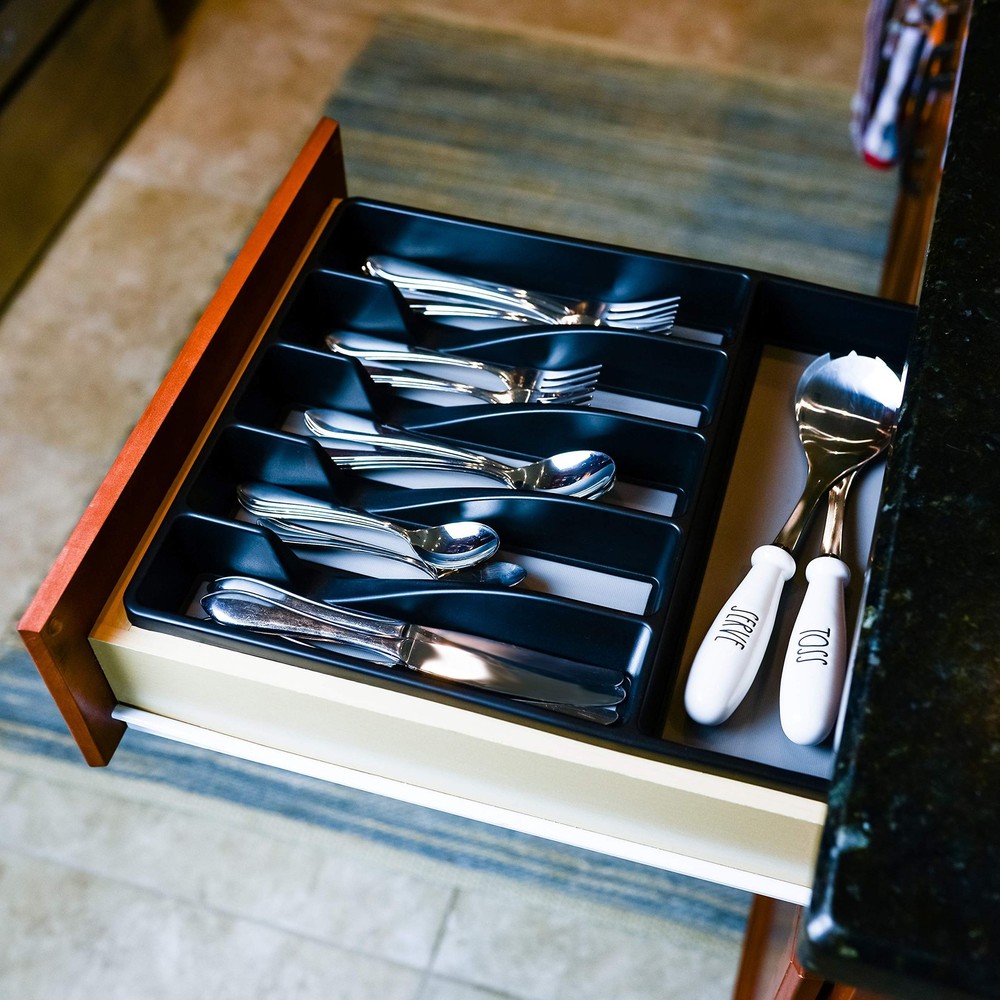 Galashield Silverware Organizer for Kitchen Drawers Flatware Utensils and Cut...