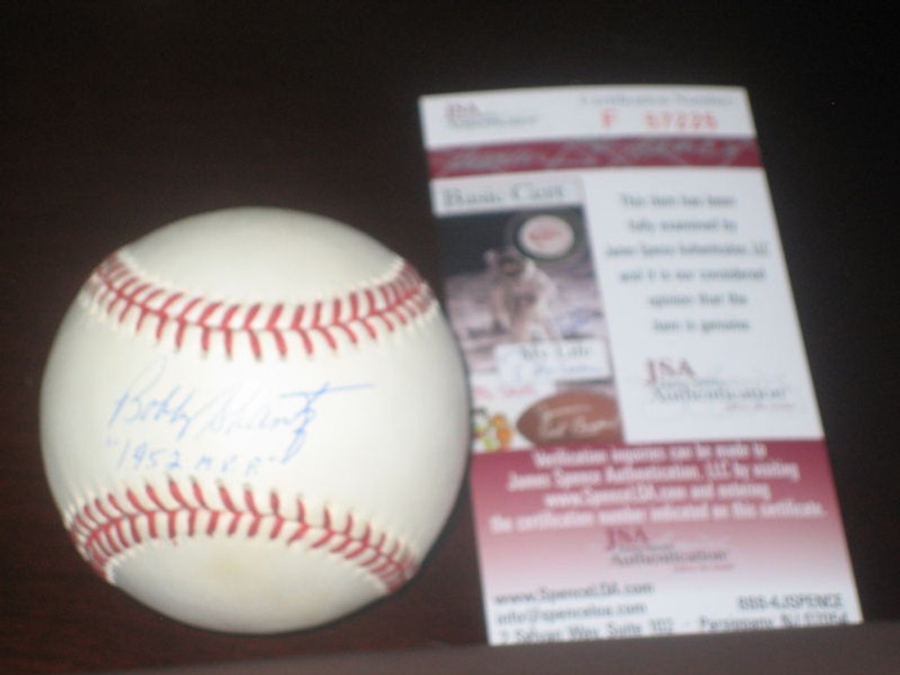 BOBBY SHANTZ AUTOGRAPHED SIGNED OAL BASEBALL JSA DEC.