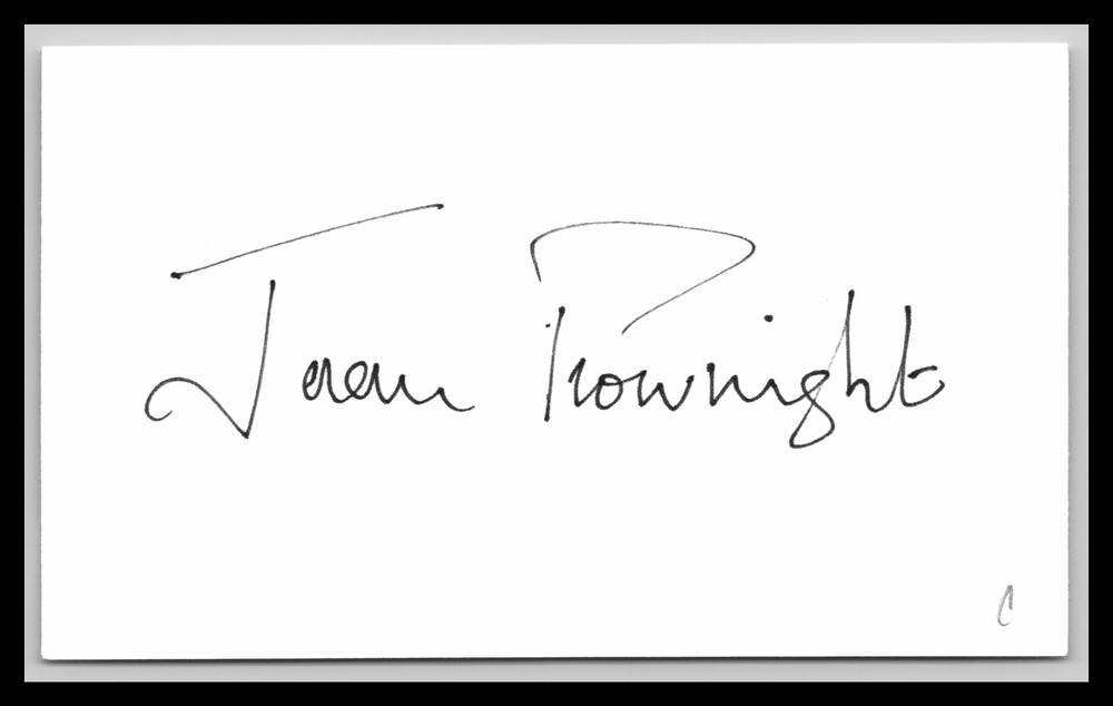 Joan Plowwright - Actress - 3x5 Card - Signed / Autograph (c)