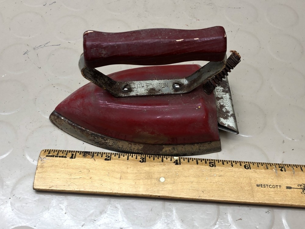Vintage Small Red Utility Iron ~ For Display