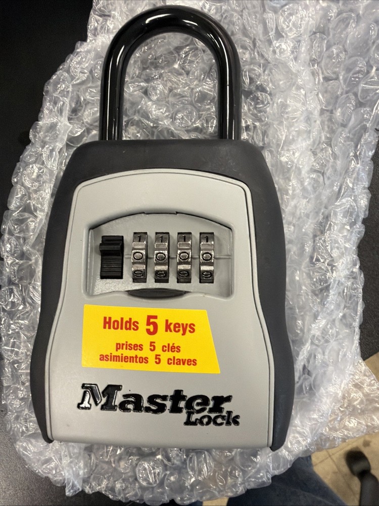 H-7. Master Lock 5400D Portable Combination Lock Box - Black