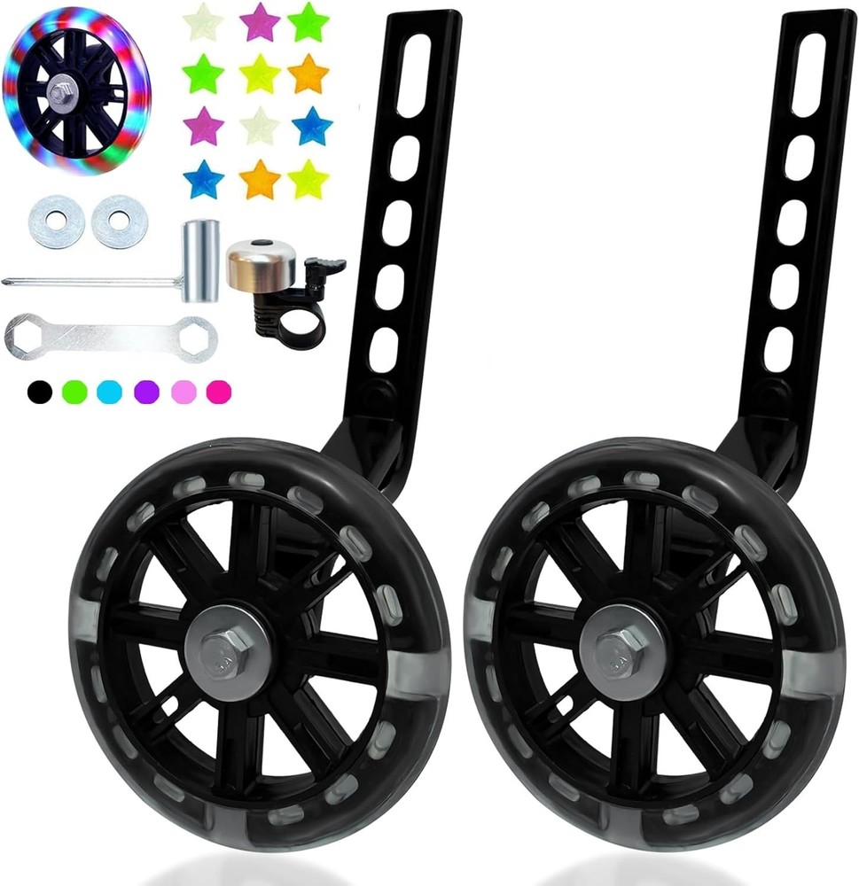 Stylish and Sturdy Training Wheels for Children - Includes Decorative Elements