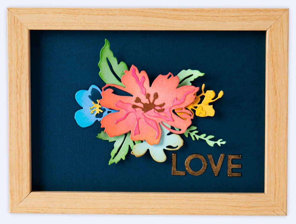 Sizzix Thinlits Brushstroke Flowers #1 7pc set #665209 Retail $16.99 Tim Holtz