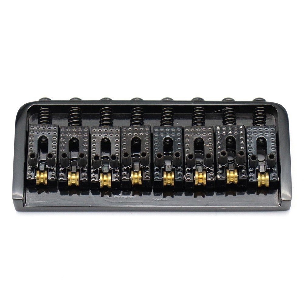 Metal 8 String Electric Guitar Fixed Bridge Roller Saddles Hardtail Bridge Black