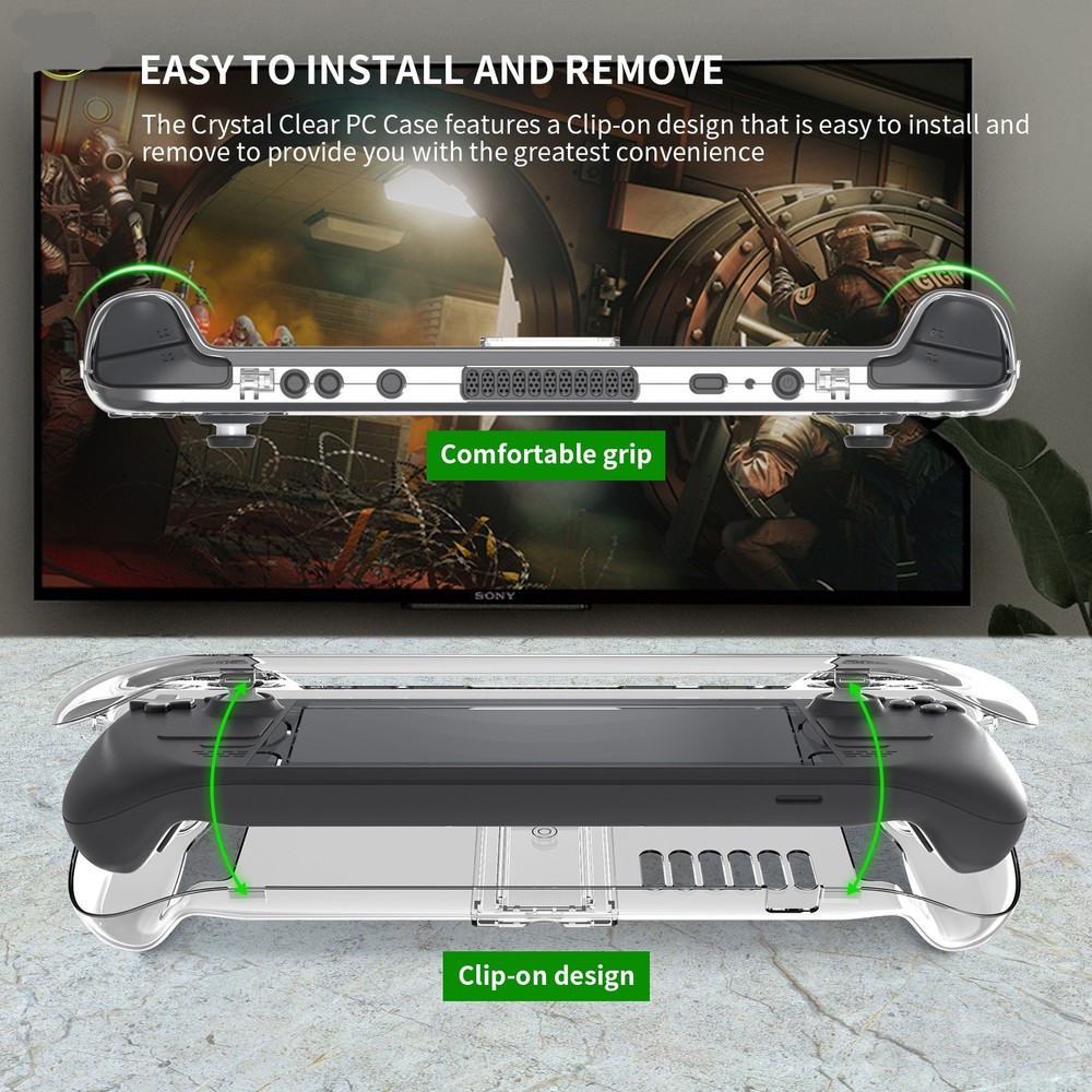 Back Case Shell Crystal Shell For Steam Deck Crystal Protective Game Console