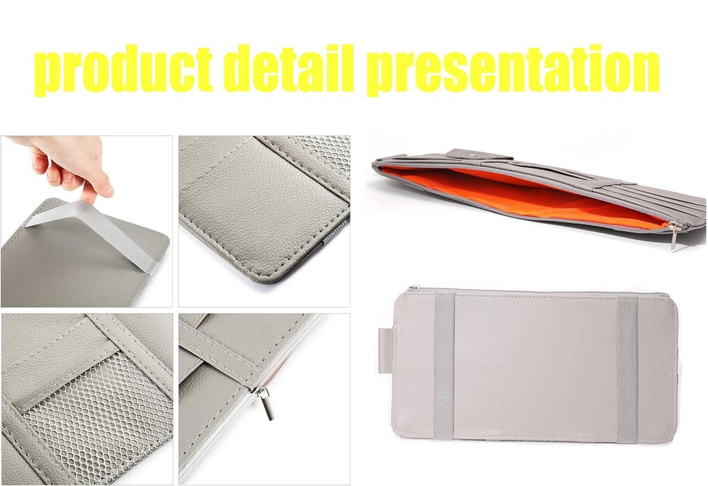 Car Sun Visor Pocket Organizer Insurance Registration Wallet Storage