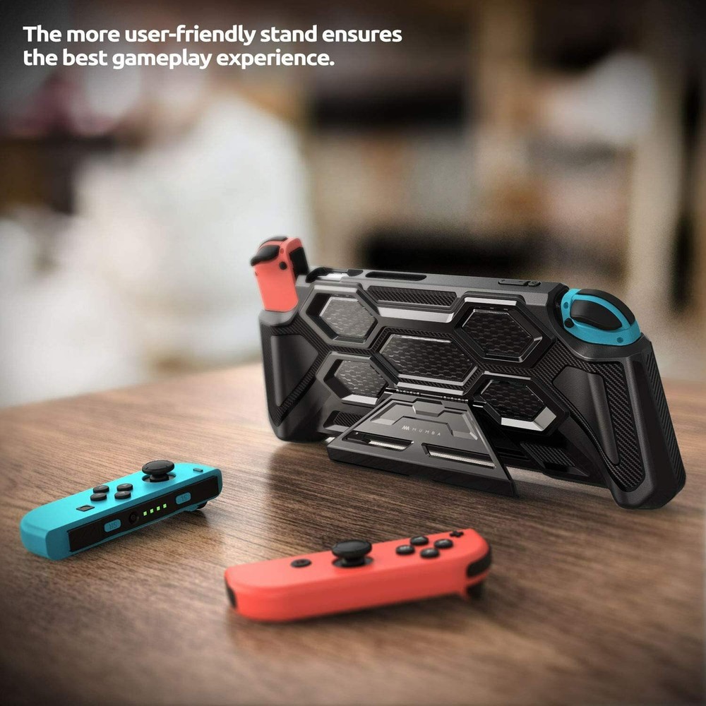 Mumba For Nintendo Switch Console Joy-Con Controller Grip Case Kickstand Cover