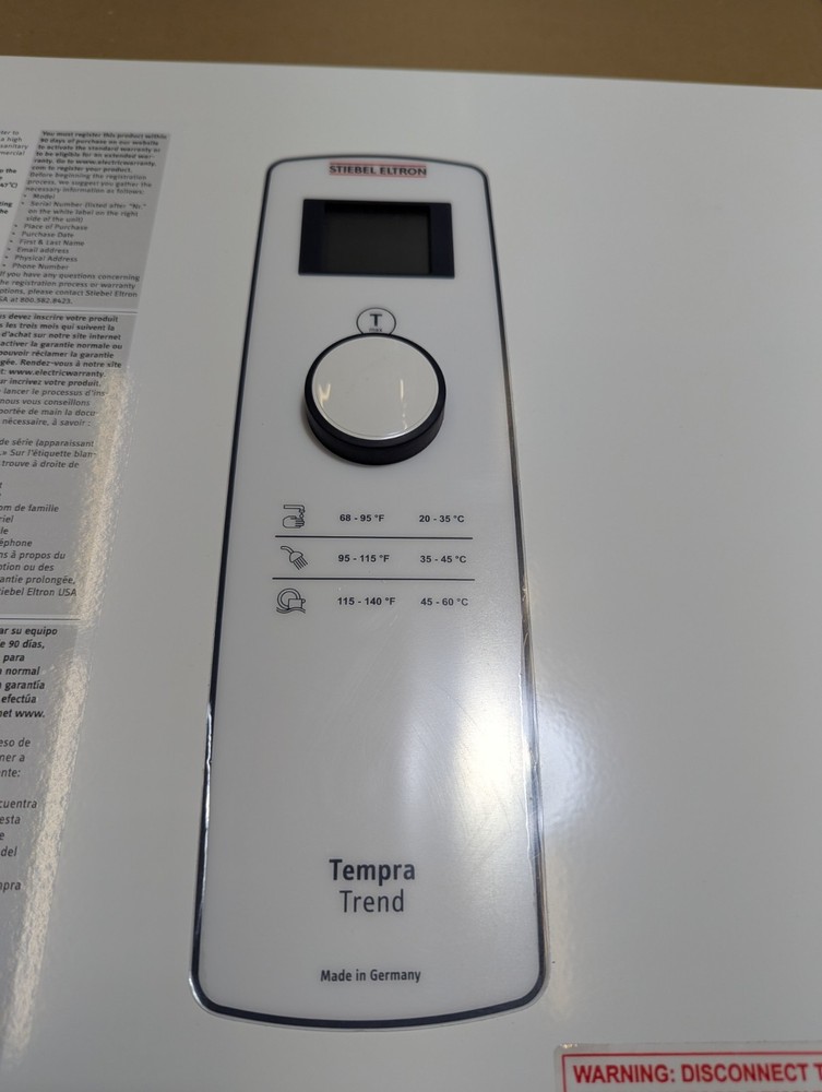 Lightly Used: Stiebel Eltron Tempra 20 Trend Electric Tankless Water Heater