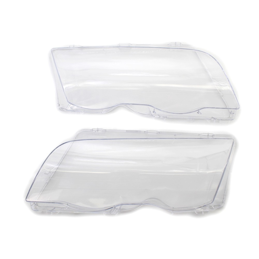 1 Pair Left Right Headlight Headlamp Clear Lens Cover Replacement E46 3