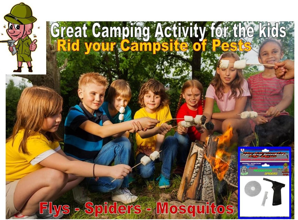 Fly Swatter Gun Insect Bug Pest Killer Spring Loaded Shooter