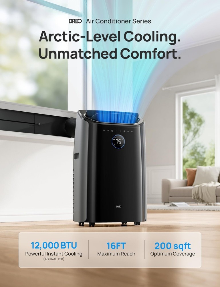 8000 BTU Portable AC Drainage Free DREO