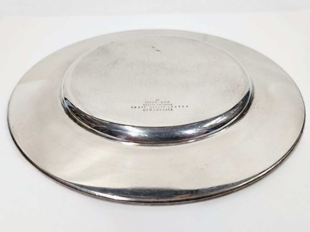 Tiffany & Co. Makers Sterling Silver 925 Dish Patterned Plate 6.25" 171 Grams