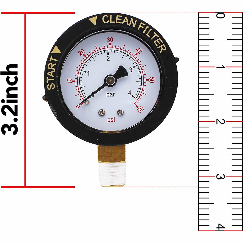 Pool Filter Pressure Gauge Replacement For Pentair 190058