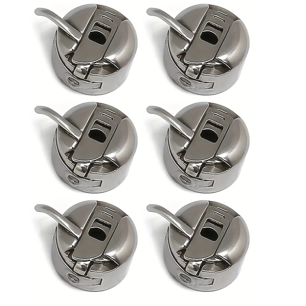 6 Pcs Sewing Machine Bobbin Case for Front Loading 15 Class Machines Metal
